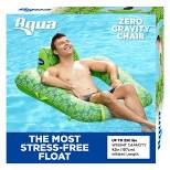 Aqua Leisure Zero Gravity Comfortable Hammock Style Inflatable Swimming Pool Chair Lounge Float with Leg and Arm Rests, Floral Trip Lime Green