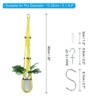 Unique Bargains Handmade Macrame Hanging Plant Flower Pot Hanger 35 Inch Yellow - 2 of 4