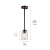 Winslow 7" 1 Light Mini Pendant with Clear Seeded Glass in Brushed Nickel - 2 of 4