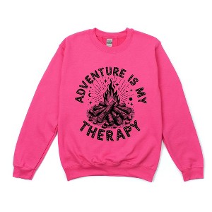 Simply Sage Market Women's Graphic Sweatshirt Adventure Is My Therapy - 1 of 2