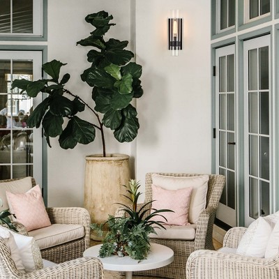 Black Cylinder Glass Wall Sconce with Matte Finish