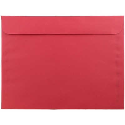 JAM Paper 9 x 12 Booklet Catalog Colored Envelopes Red Recycled 17253D