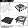 Karl Home | 31 in. Black Metal Patio Square Fire Pit - 2 of 4