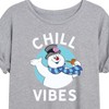 Women's - Frosty The Snowman - Christmas Oversized Graphic T-Shirt - 2 of 4