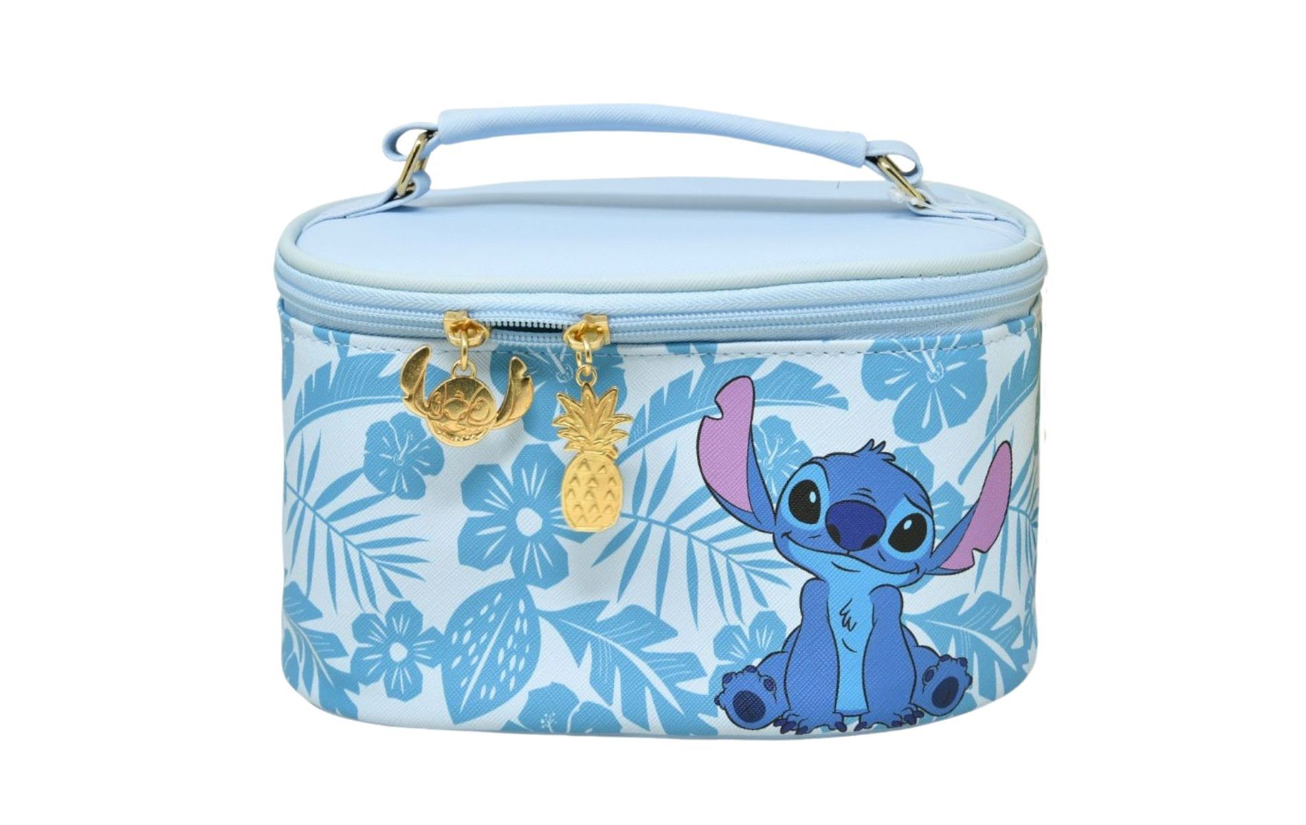 Disney Stitch Tropical Oval Cosmetic Bag Travel Case