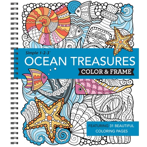 Color & Frame - Ocean Treasures (adult Coloring Book) - By New