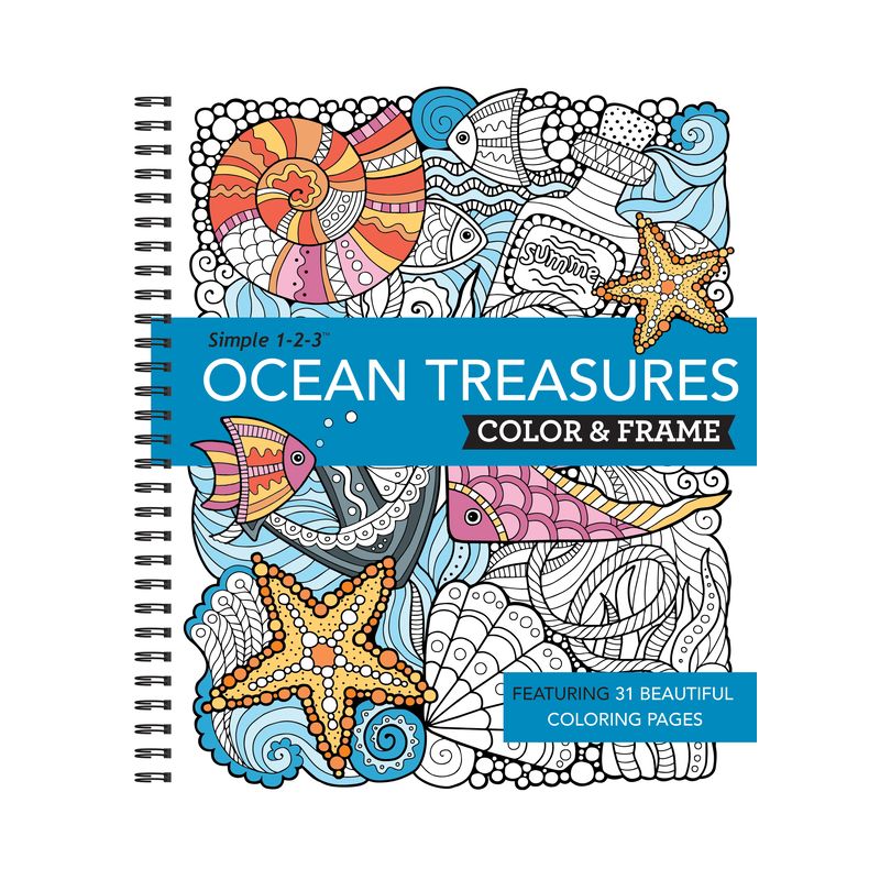Color & Frame - Ocean Treasures (Adult Coloring Book) - by  New Seasons & Publications International Ltd (Spiral Bound), 1 of 2