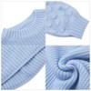 Girls Crewneck Knit Pullover Sweaters Long Lantern Sleeve Oversized Knit Cute Jumper Tops - 4 of 4