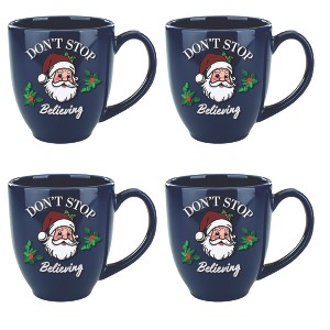 Courtside Market Holly, Jolly Christmas Café Mug 4 Piece Set - 1 of 1