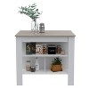 NicBex Mobile Kitchen Island Cart Morden 27.55" Kitchen Carts with Storage, 3 Shelves and Spacious Top Surface for Kitchen - 4 of 4