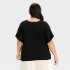 Women's Flutter Short Sleeve Knit T-Shirt - Ava & Viv™ - 2 of 3