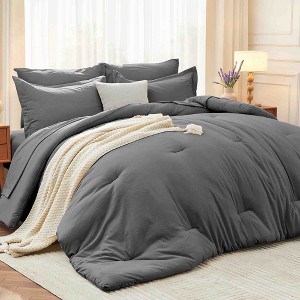 BAGOKIE 5/7 Pieces Bed in a Bag Comforter Set for All Season - 1 of 4