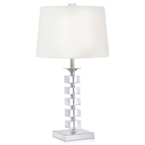 Vienna Full Spectrum Modern Table Lamp, White Crystal Table Lamp