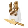 Cuisinart Classic 15pc Gold PVD Stainless Steel Cutlery Block Set White: Forged Knife Set with Comfort-Grip Handle - 2 of 4