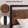Homhougo King Bed Frame with Wood Headboard and Footboard, with Under Bed Storage, 6 Inch High, No Box Spring Needed, Easy Assembly, Rustic Brown - 4 of 4