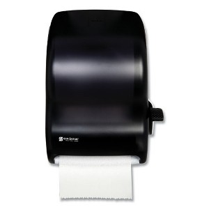 San Jamar Lever Roll Towel Dispenser, Classic, 12.94 x 9.25 x 16.5, Transparent Black Pearl - 1 of 4