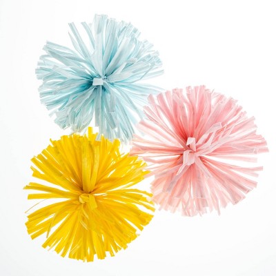 3ct Paper Bows Blue/Pink/Yellow - Spritz™