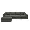 NicBex Couches for Living Room Accent Chair Sofa with Storage Armrest, Comfy Corduroy Upholstered Sofa Couch with Cup Holders and a Phone Holder - 2 of 4