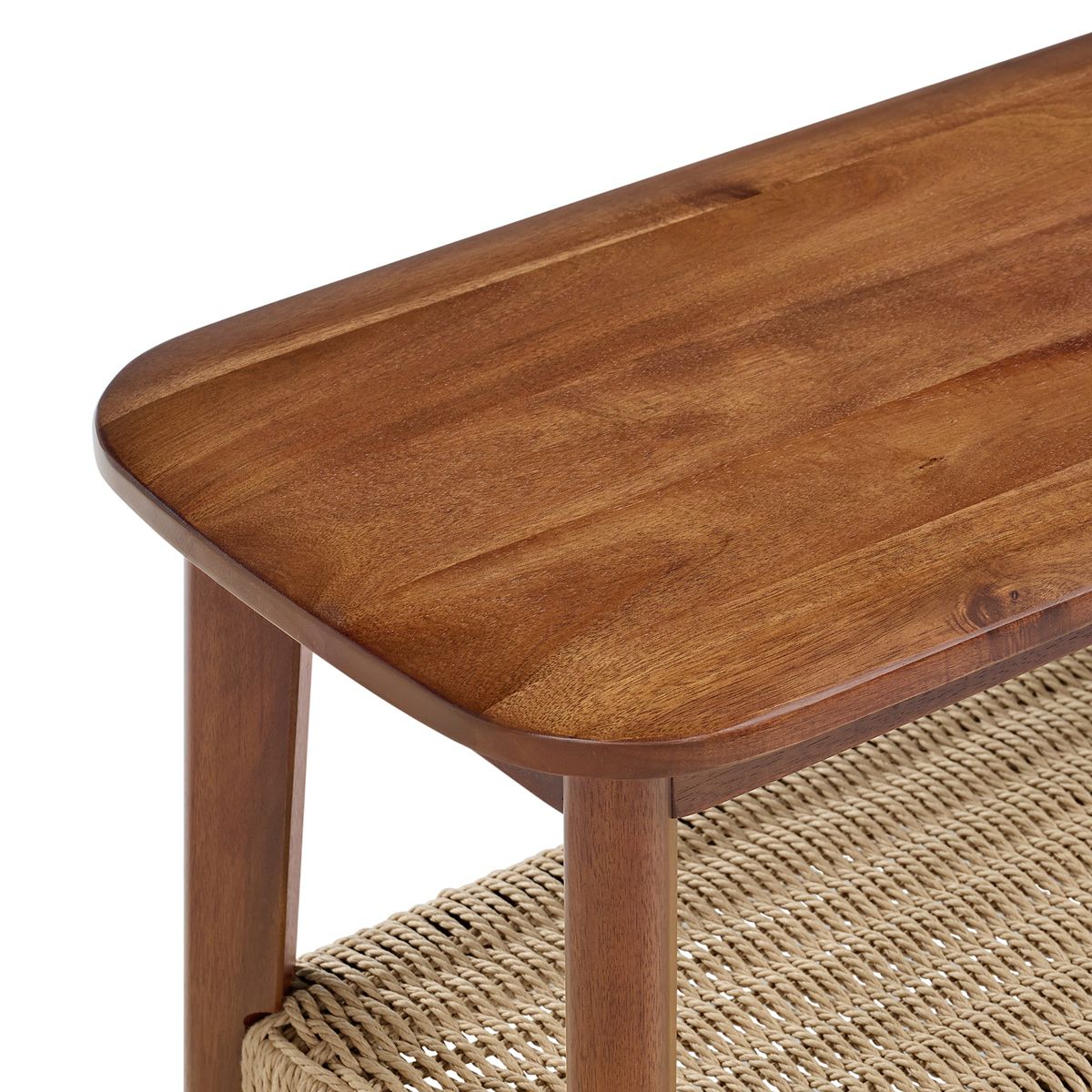 Alaterre Calais 48in Acacia Wood Bench, Chestnut - thumbnail 9