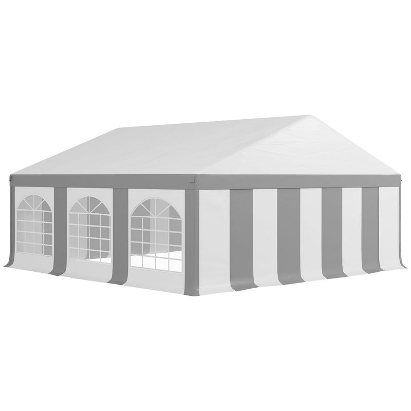 Outsunny Portable Garage Party Tent with Sidewalls and Double Doors, for Parties, Wedding and Events, 4 of 7