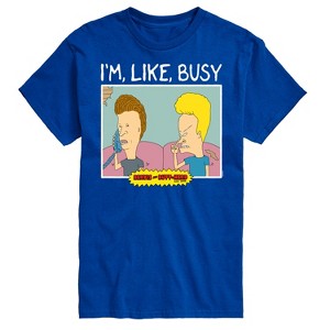 Men's - Beavis & Butthead - I'm Like Busy Short Sleeve Graphic T-Shirt - 1 of 4