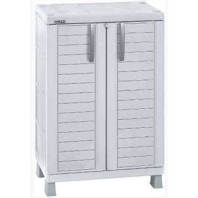 Medium Storage Cabinet Light Gray - Inval