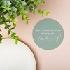 Big Dot of Happiness 25 Ct Sage Green Simple Script Please Don't Take My Drink I'm Dancing Coasters, 4-Inch Disposable Round Paper Coasters - 3 of 4