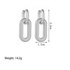 Chunky Chain Link Hoop Earrings for Women Gold or Silver Stainless Steel Ginger Lyne Collection - 4 of 4