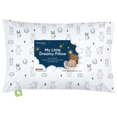 KeaBabies Toddler Pillow with Pillowcase, 13X18 Soft Organic Cotton Toddler Pillows for Sleeping, Kids Pillow