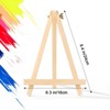 Aoibox Pack of 26 9 Inch Wooden Tabletop Easels Foldable Tripod Stand for Canvas Art Crafts Display Portable Holder - 3 of 4