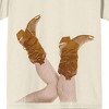 Western Cowgirl Upside Down Boots Crew Neck Short Sleeve Natural Adult T-shirt - 2 of 4