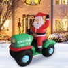 A Holiday Company 5ft Tall North Pole Lawn Care Santa on Lawnmower, 5 ft Tall, Multi - 2 of 4