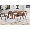 Boraam 7pc Rasmus Extendable Dining Table Set with 2 Side Chairs and 4 Armchairs Chestnut: Modern Faux Leather, Seats 8 - 2 of 4
