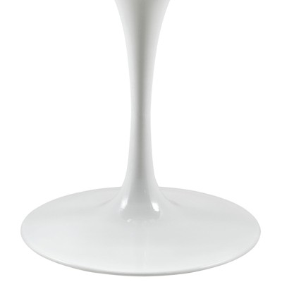 Mid-Century Modern 40" Round White Wood Dining Table