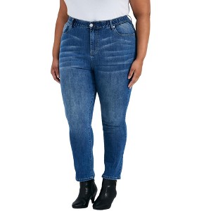 Avenue Women's Plus Size Jena Skinny Jean - 1 of 4