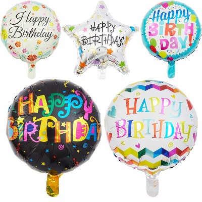 Blue Panda 25 Packs Assorted Colorful Happy Birthday Balloons 18" for Birthday Party Decorations