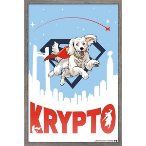 Trends International DC Studios Superman (2025) - Illustrated Krypto Framed Wall Poster Prints - 1 of 4