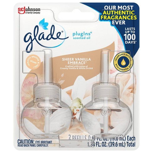 Glade Sheer Vanilla Embrace Plugins Refill 2ct Target