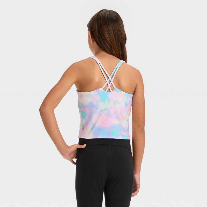 Girls' Cropped Tank Top - All In Motion™, 3 of 5