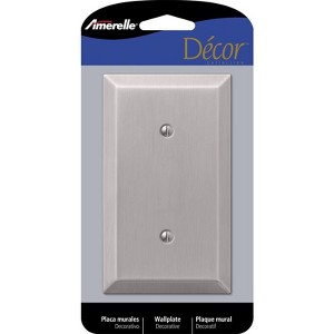 Amerelle Century Brushed Nickel 1 gang Stamped Steel Blank Wall Plate 1 pk - 1 of 1