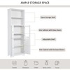 Okak Bathroom Storage Cabinet,Wall Mounted/Floor Cabinet with Shelves for Living Room, Kitchem, Office, White - 4 of 4