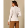 INSPIRE CHIC Women's Lapel Collar Long Sleeve Faux Suede Work Office Blazer - 3 of 4