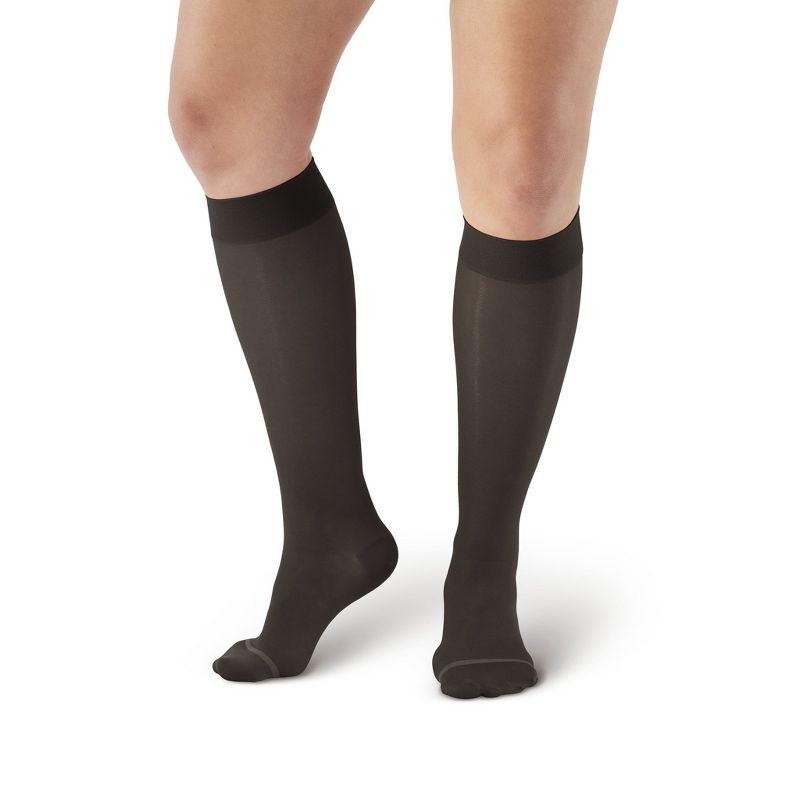 Ames Walker AW Style 18 Women's Wide Sheer Support 20-30 mmHg Compression Knee Highs, 4 of 5