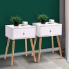 NicBex Set of 2 Mid-Century Nightstand Bedside End Table with Drawers for Bedroom & Living Room - 2 of 4
