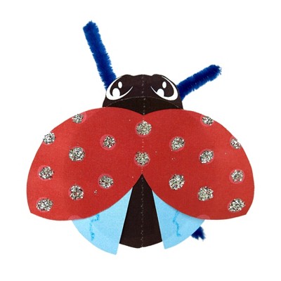 Roylco Beautiful Bugs Paper Craft Kit, 64 Projects