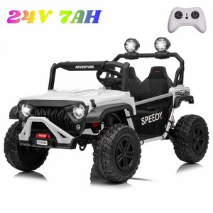 Jojoka 24V Kids Ride on Truck, 7AH Battery Electric Vehicles with Remote Control, 4WD, 3 Speeds, Lights, MP3, Parent Safety Brake, Storage - 1 of 4