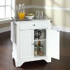 Lafayette Stainless Steel Top Portable Kitchen Island/Cart White - Crosley: Adjustable Shelf, Towel Bars, Casters - 3 of 4