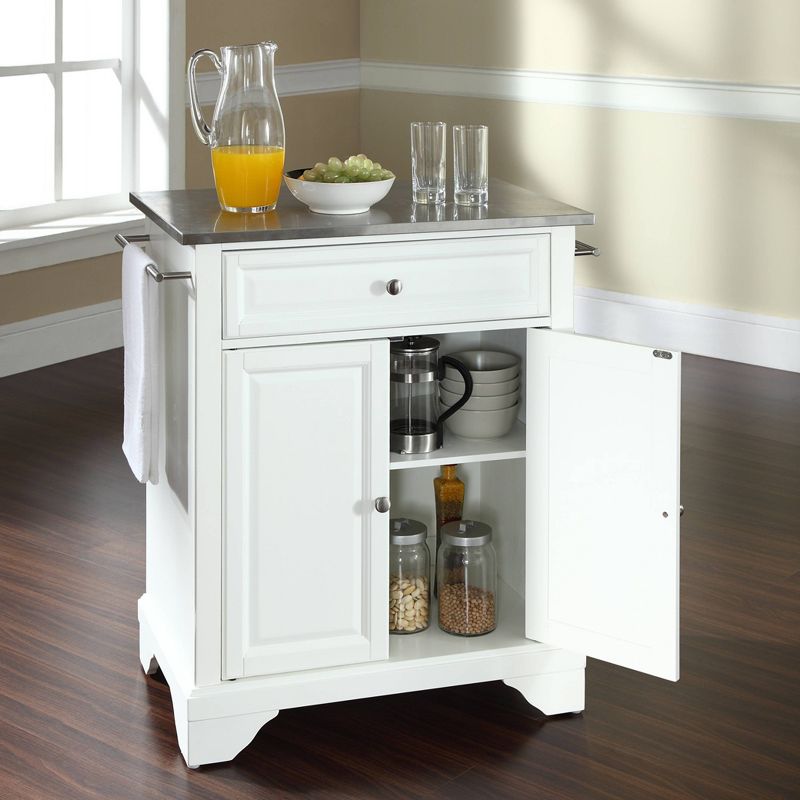 Lafayette Stainless Steel Top Portable Kitchen Island/Cart White/Stainless Steel - Crosley, 4 of 7