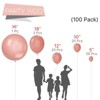 PartyWoo Balloons Dusty Pink Blush Rose 36 18 12 10 5 Inch 100 pcs - 2 of 4