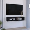 SEVOBAL TV Stands and Consoles Floating TV Stand Space Saving Design with Functional Shelves for Living Room, Black, 12.6"*47.68"*9.96" - 4 of 4